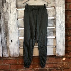 Army green wind breaker pants